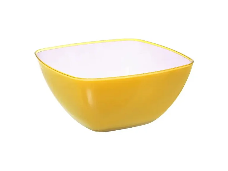 Saladier Carré Réutilisable "Square" 24cm Moutarde