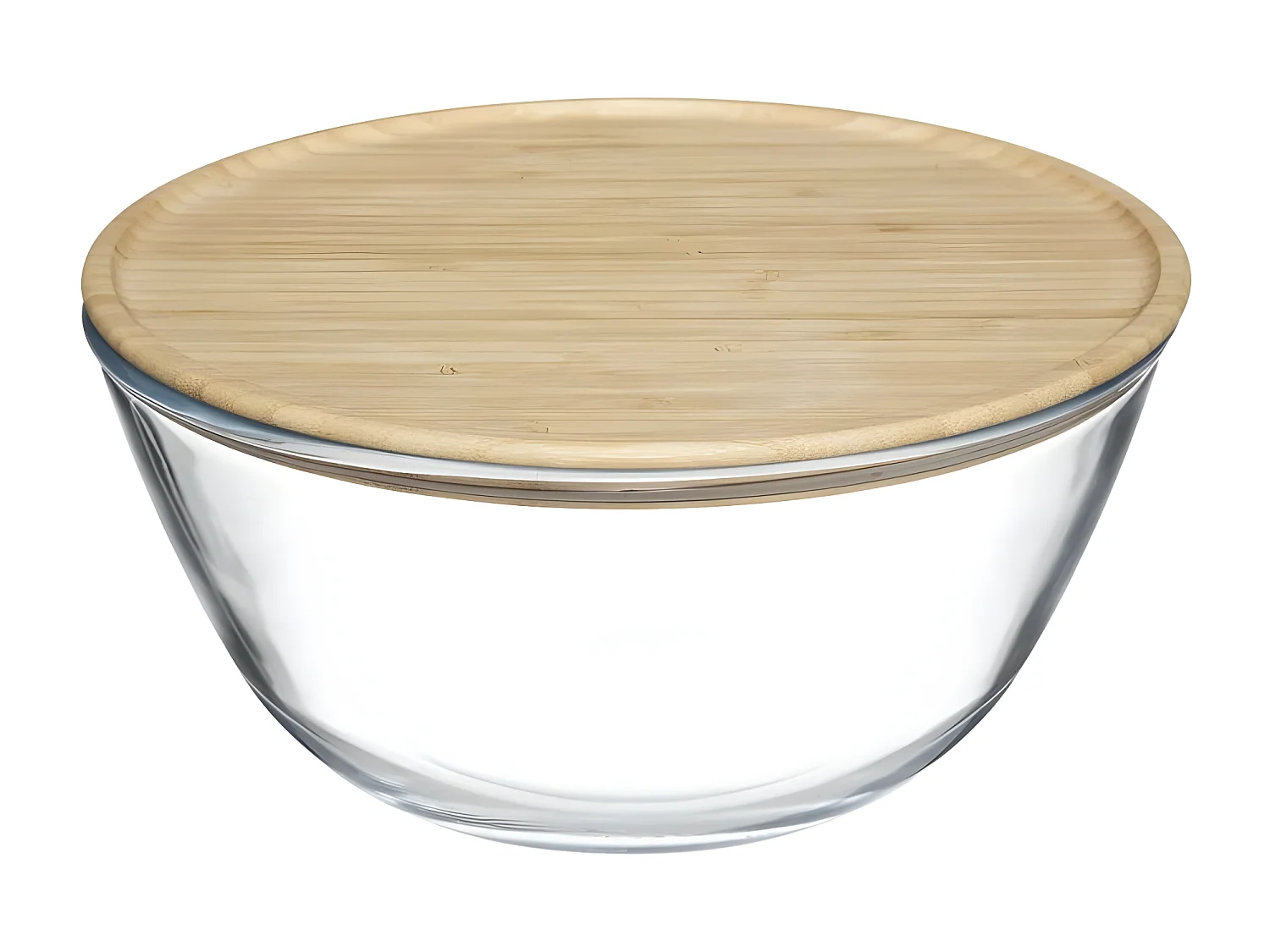 Saladier & Couvercle "Bambou" 2,5L Transparent