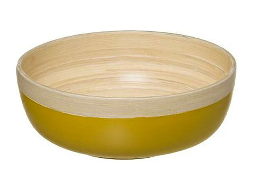 Saladier Rond Bambou "Modern" 20cm Moutarde