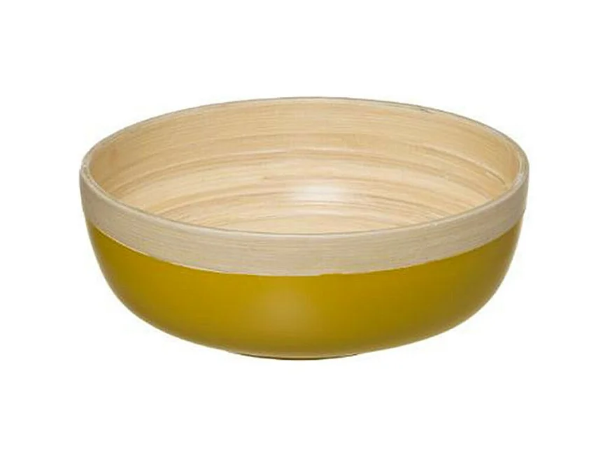 Saladier Rond Bambou "Modern" 20cm Moutarde
