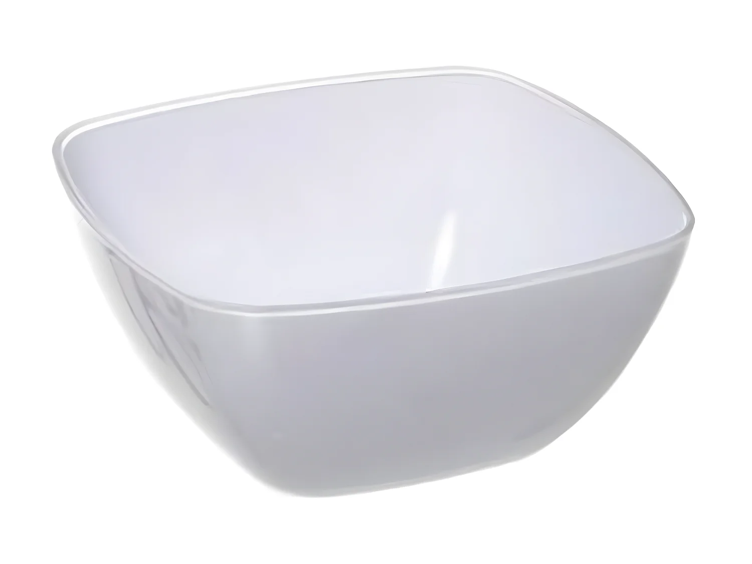 Saladier Carré Réutilisable "Square" 13cm Blanc