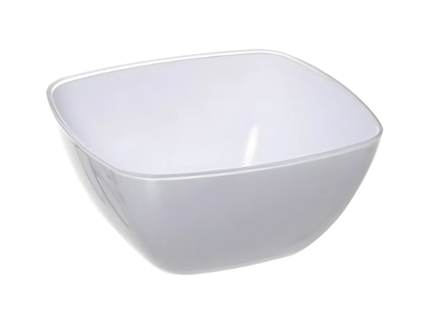 Saladier Carré Réutilisable "Square" 13cm Blanc
