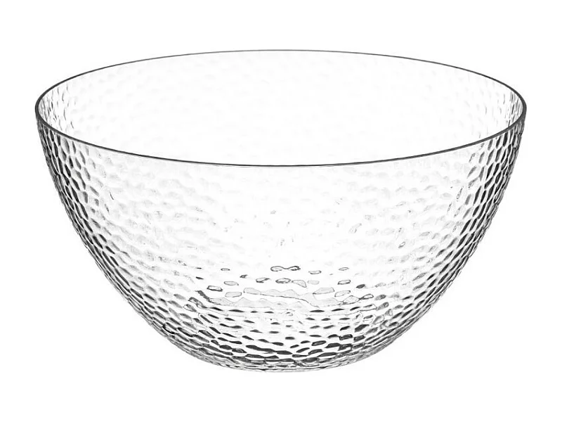 Saladier en Plastique "Martelé" 25cm Transparent