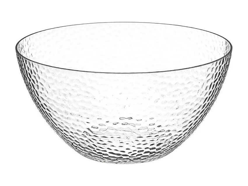 Saladier en Plastique "Martelé" 25cm Transparent