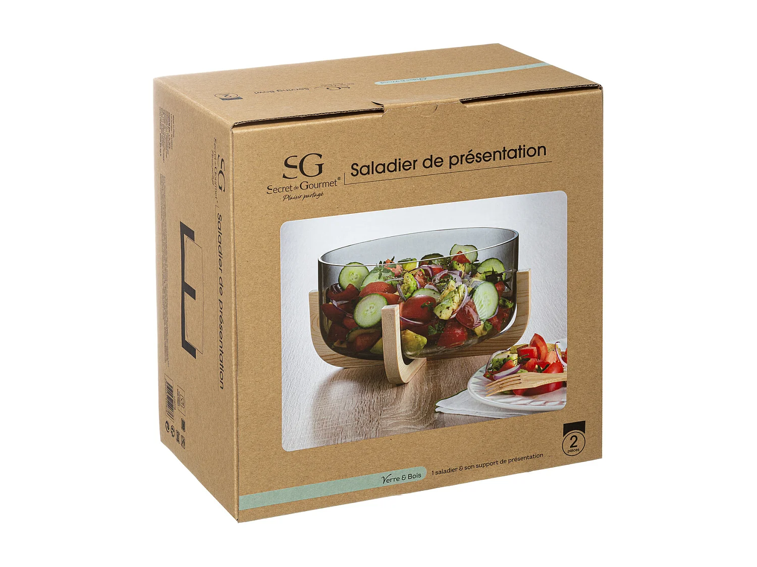 Saladier Rond en Verre "Arha" 28cm Transparent