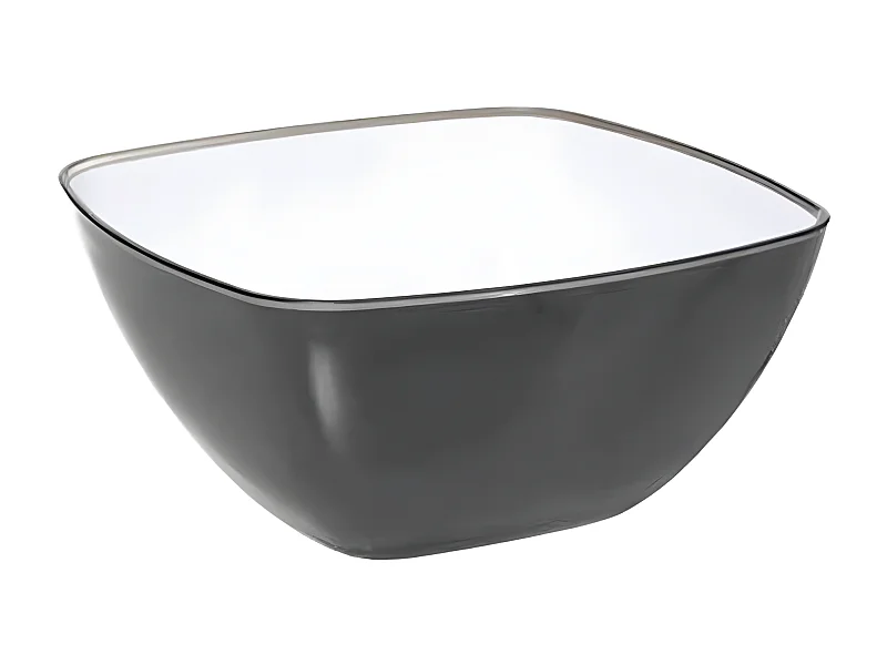 Saladier Carré Réutilisable "Square" 19cm Gris Charbon