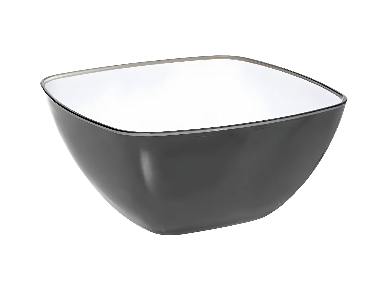 Saladier Carré Réutilisable "Square" 19cm Gris Charbon