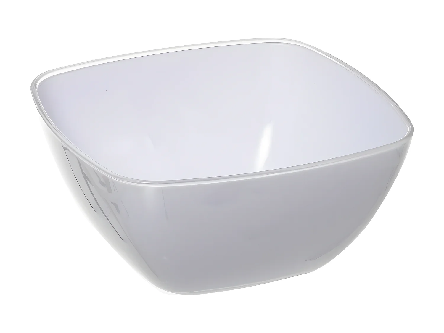 25 cm große Salatschüssel aus weißer Keramik