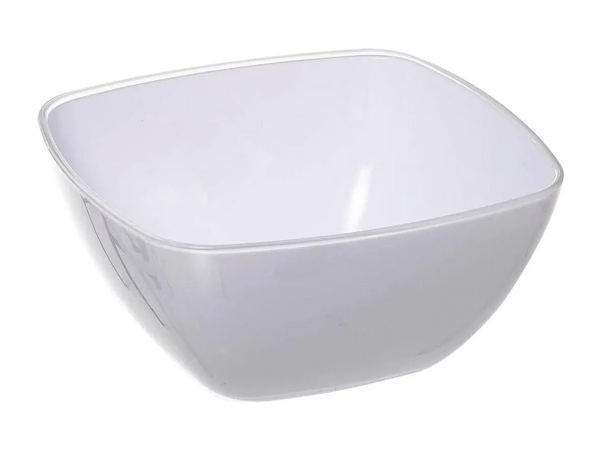 25 cm große Salatschüssel aus weißer Keramik