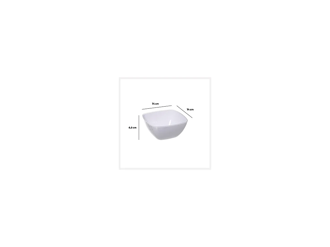 Ensaladera de cerámica blanca de 25 cm.