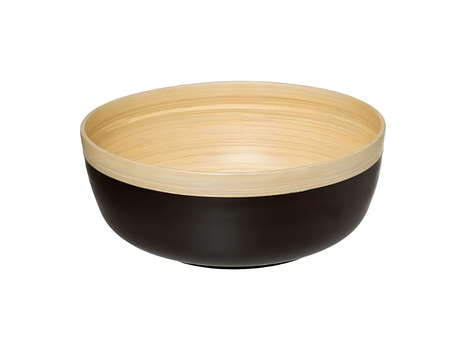 Saladier Rond Bambou "Modern" 30cm Charbon