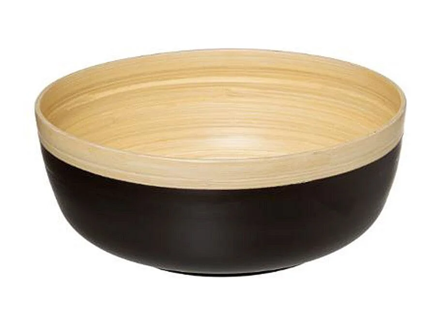 Saladier Rond Bambou "Modern" 30cm Charbon