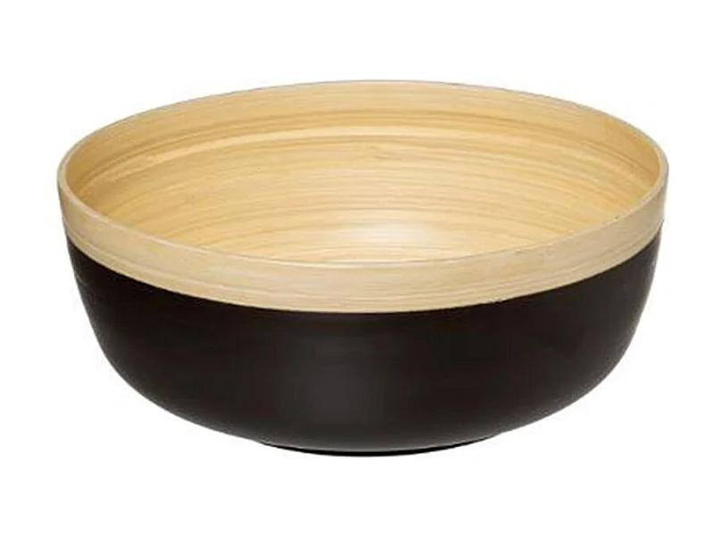 Saladier Rond Bambou "Modern" 30cm Charbon