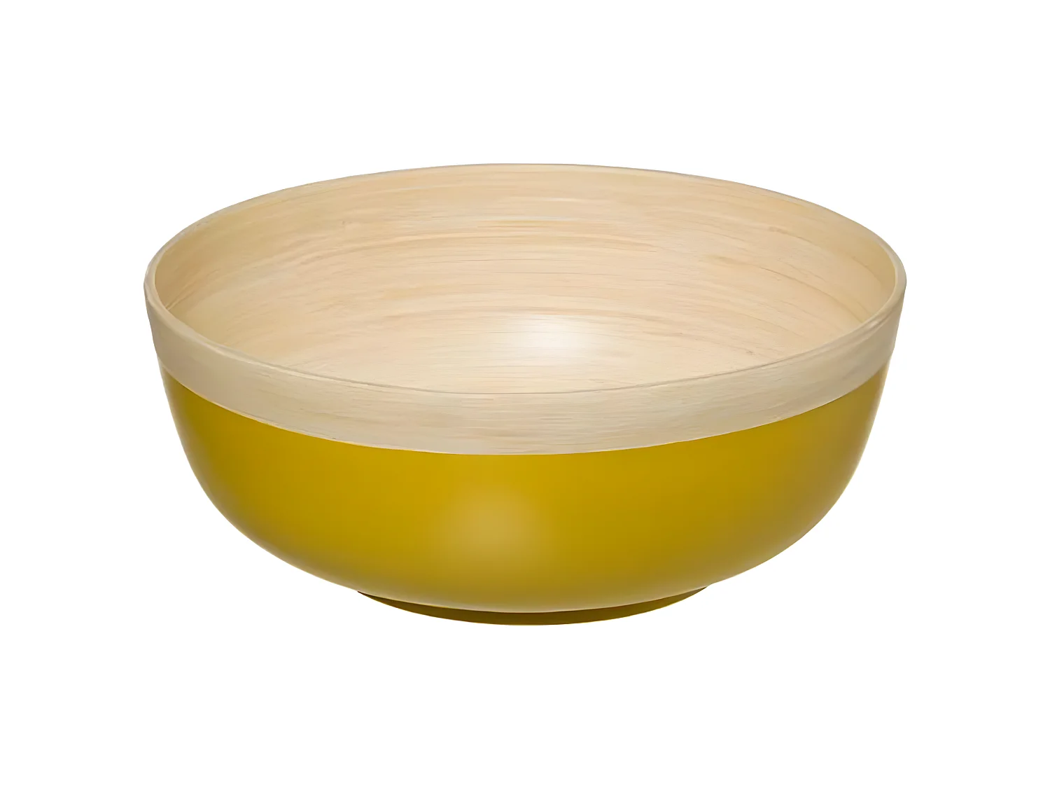 Saladier Rond Bambou "Modern" 30cm Moutarde