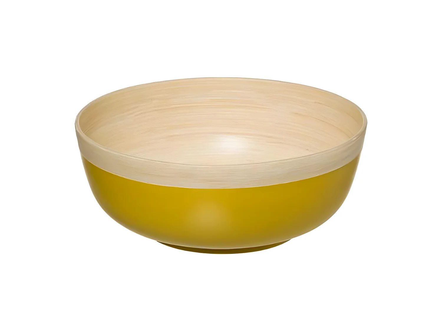 Saladier Rond Bambou "Modern" 30cm Moutarde