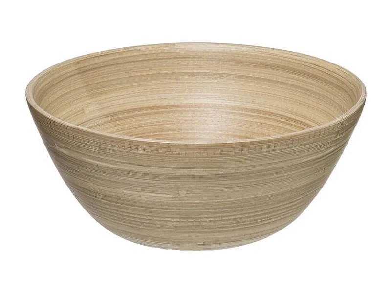 Saladier en Bambou Laqué "Bicolore" 30cm Naturel
