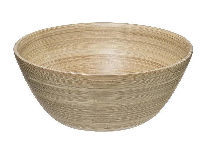 Saladier en Bambou Laqué "Bicolore" 30cm Naturel