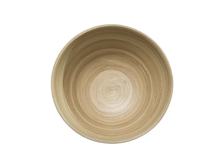 Saladier en Bambou Laqué "Bicolore" 30cm Naturel