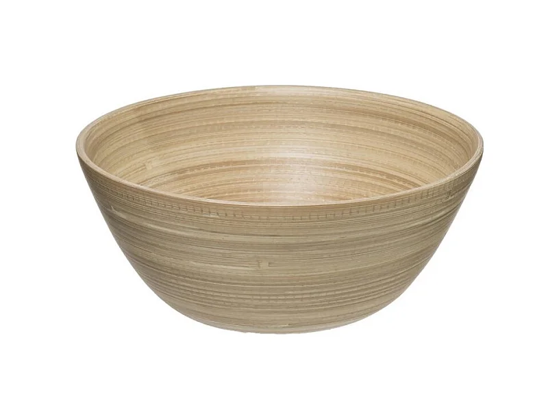Saladier en Bambou Laqué "Bicolore" 30cm Naturel