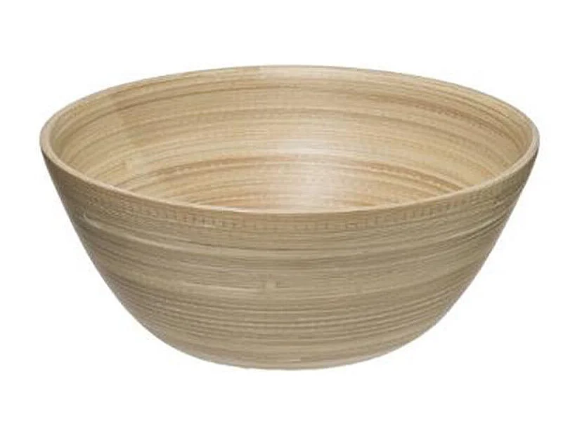 Saladier en Bambou Laqué "Bicolore" 30cm Naturel