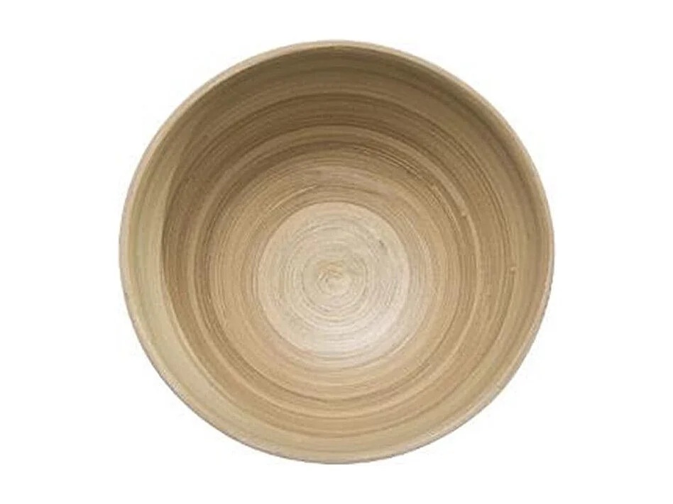 Saladier en Bambou Laqué "Bicolore" 30cm Naturel