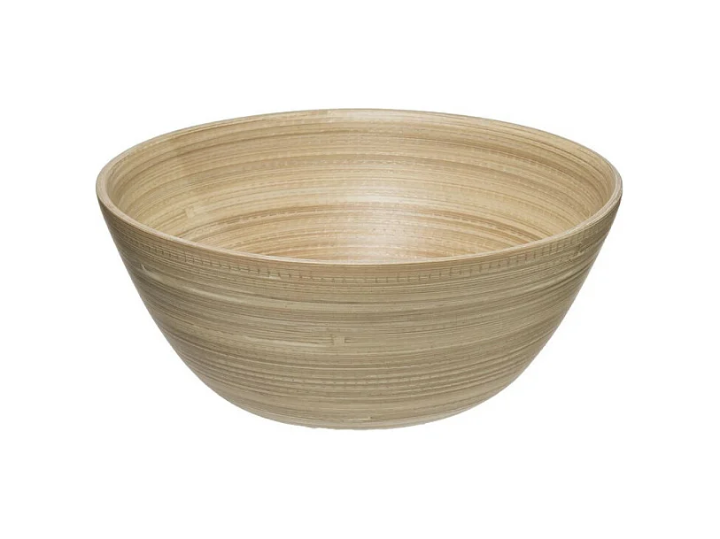 Saladier en bambou "Bicolore" - Beige - D 17 cm