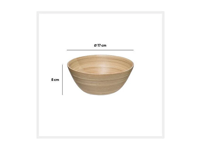 Saladier en Bambou "Cuisine" 17cm Naturel
