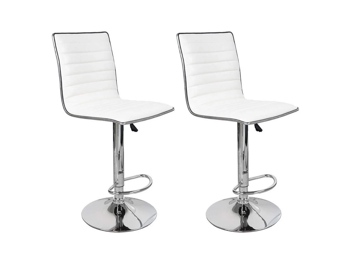 Lot de 2 Chaises de Bar "Midnight" 116cm Blanc