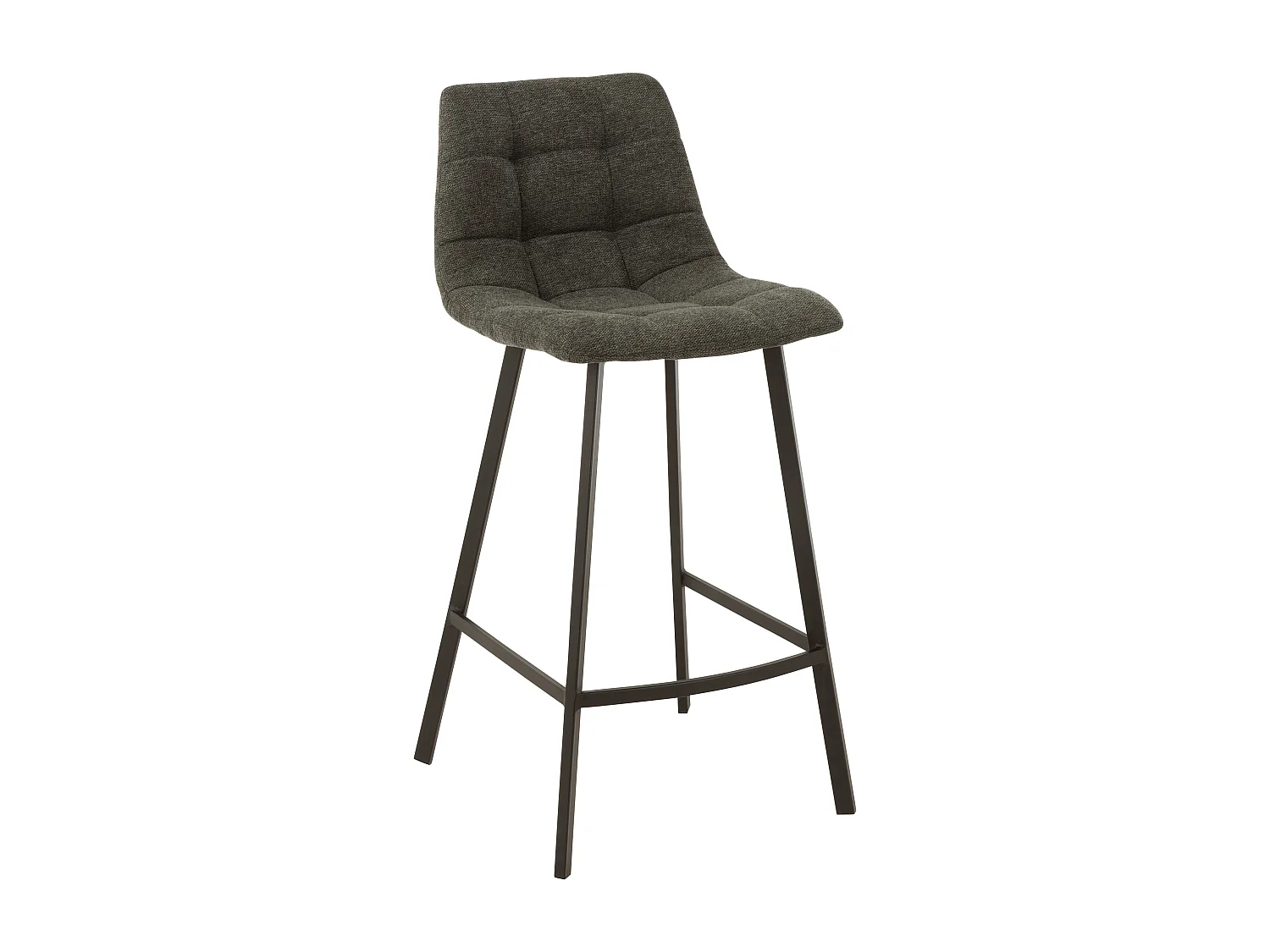 Silla de bar de metal gris oscuro Stephano L 47 cm