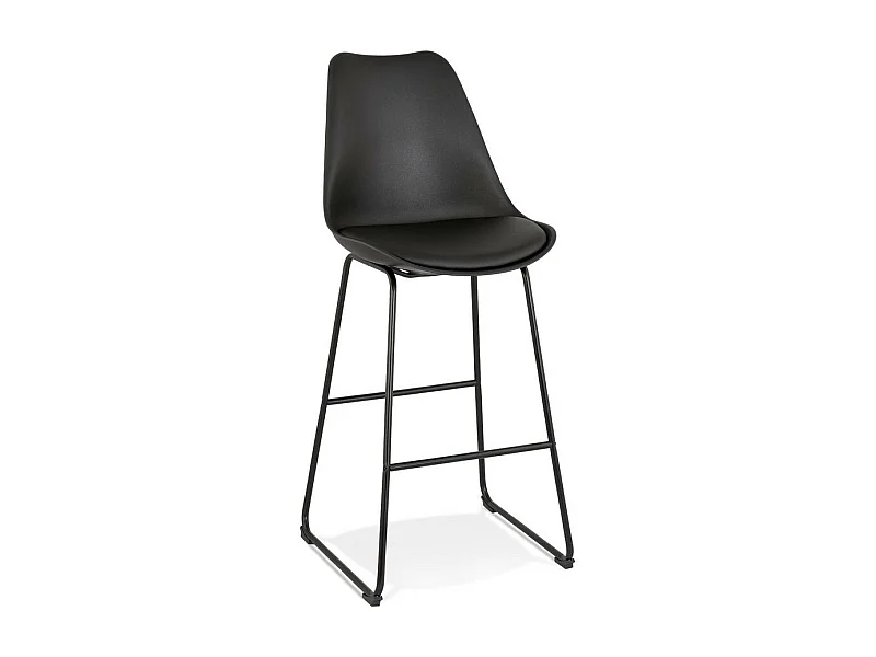 Tabouret de Bar Design "Overly" 119cm Noir