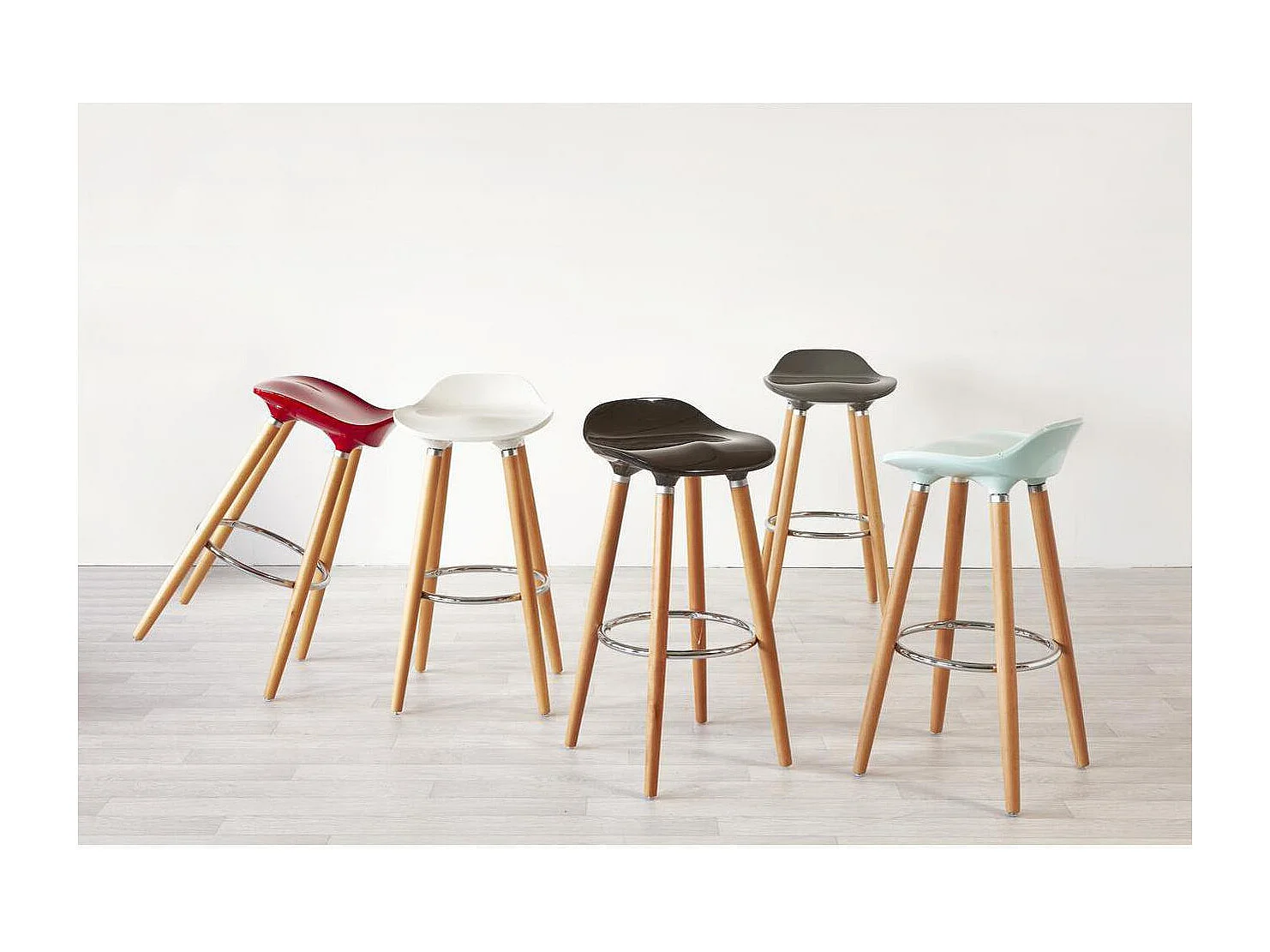 Tabouret de Bar Scandinave "Wadley" 81cm Bleu