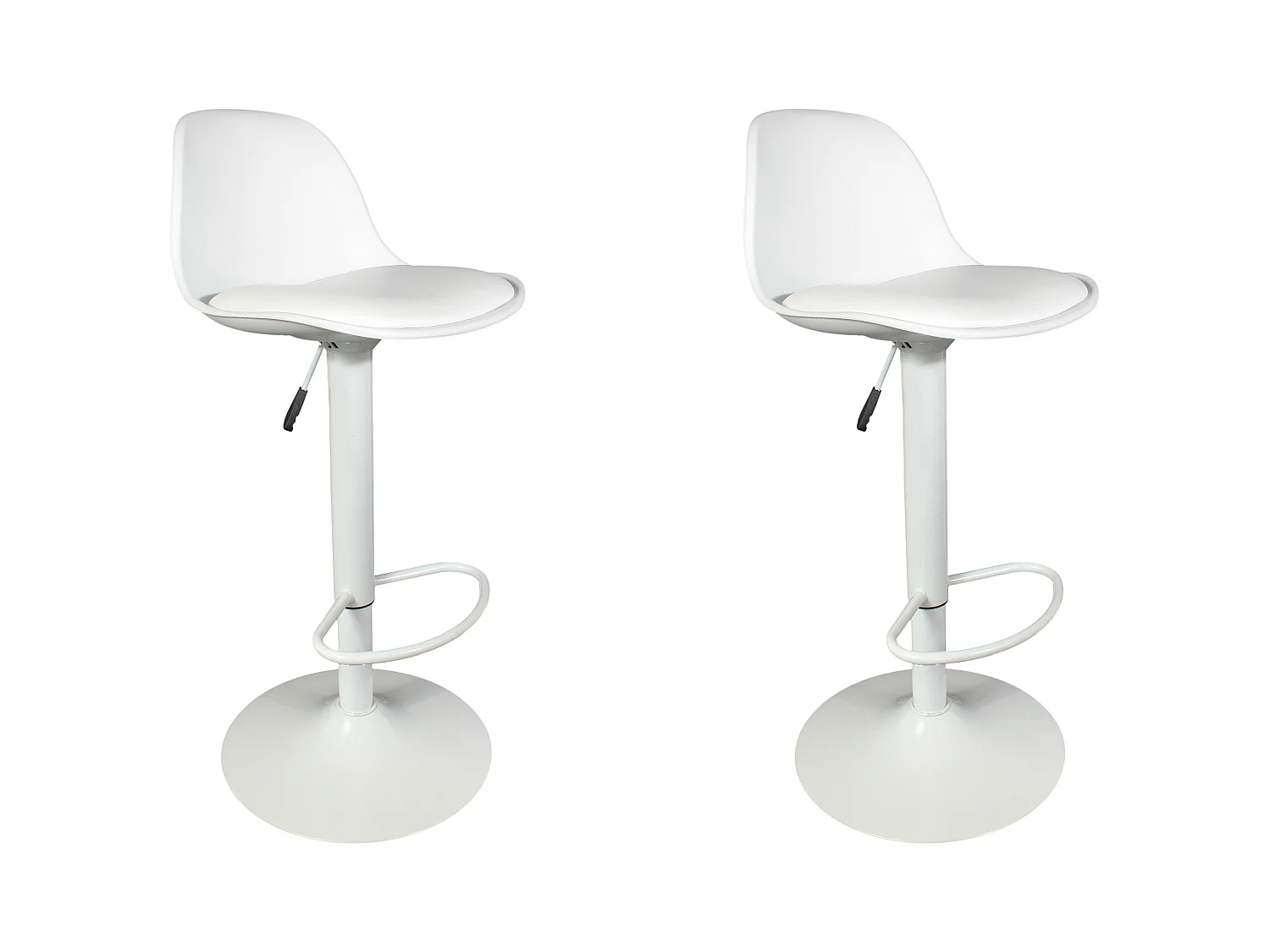 Tabouret De Bar Isak Blanc - Lot De 2 Blanc
