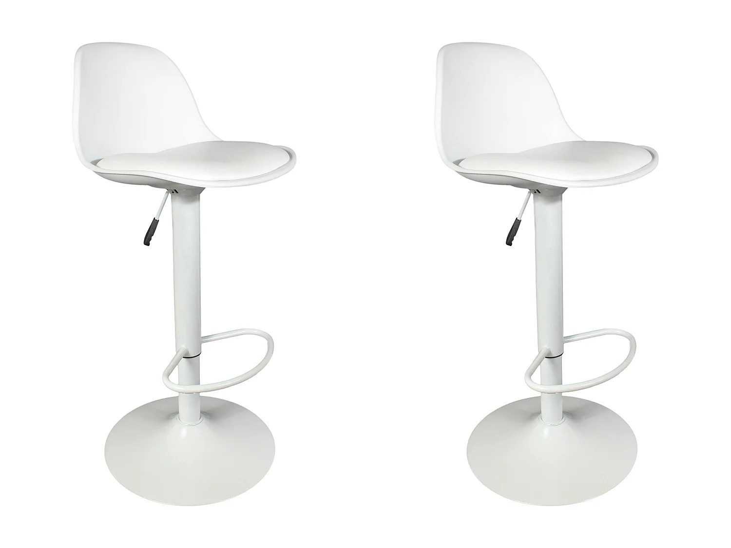 Tabouret De Bar Isak Blanc - Lot De 2 Blanc