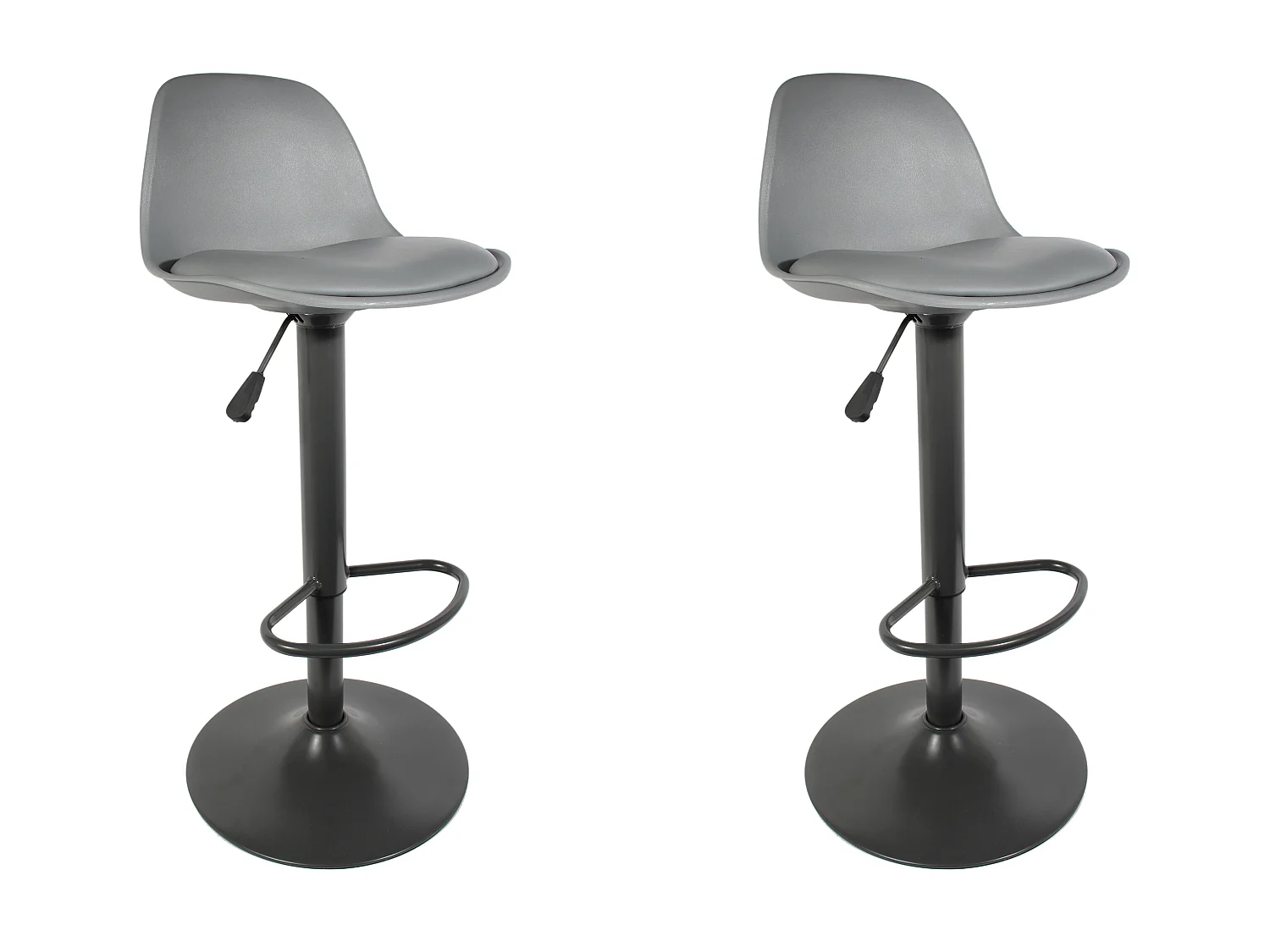 Tabouret De Bar Isak Gris - Lot De 2 Gris