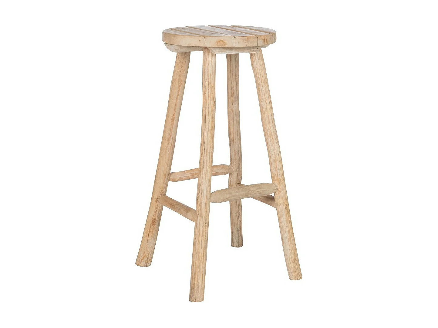 Tabouret de Bar en Bois "Picnic" 80cm Naturel