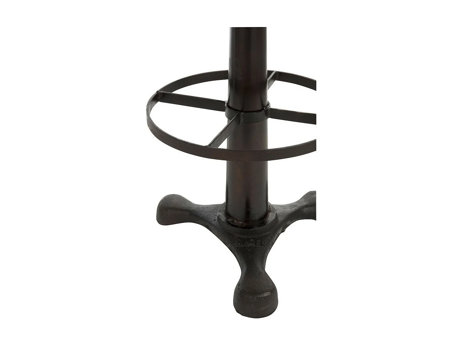 Tabouret Design Cuir & Métal "Molda" 79cm Noir