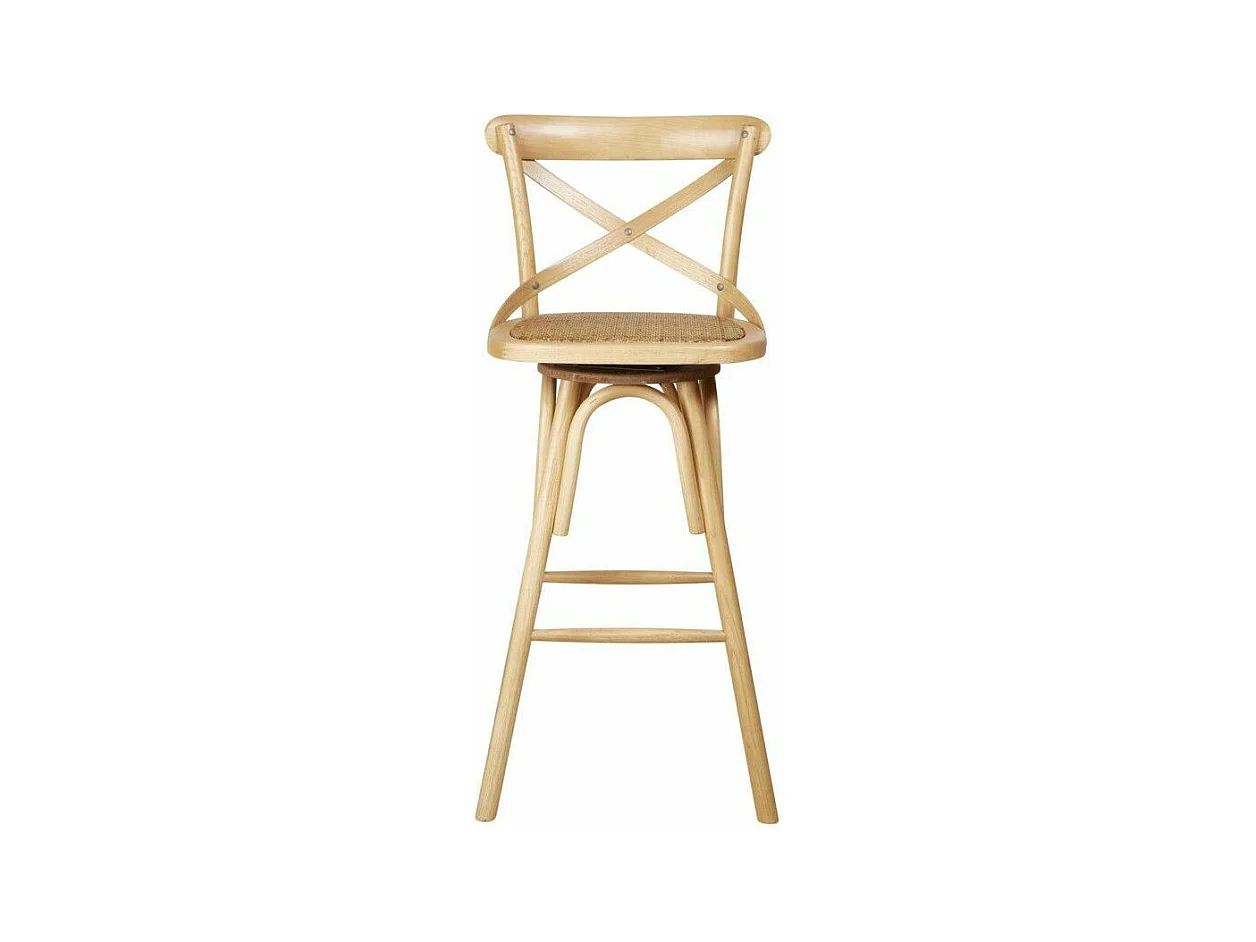 Tabouret de Bar en Rotin "Adak" 109cm Marron