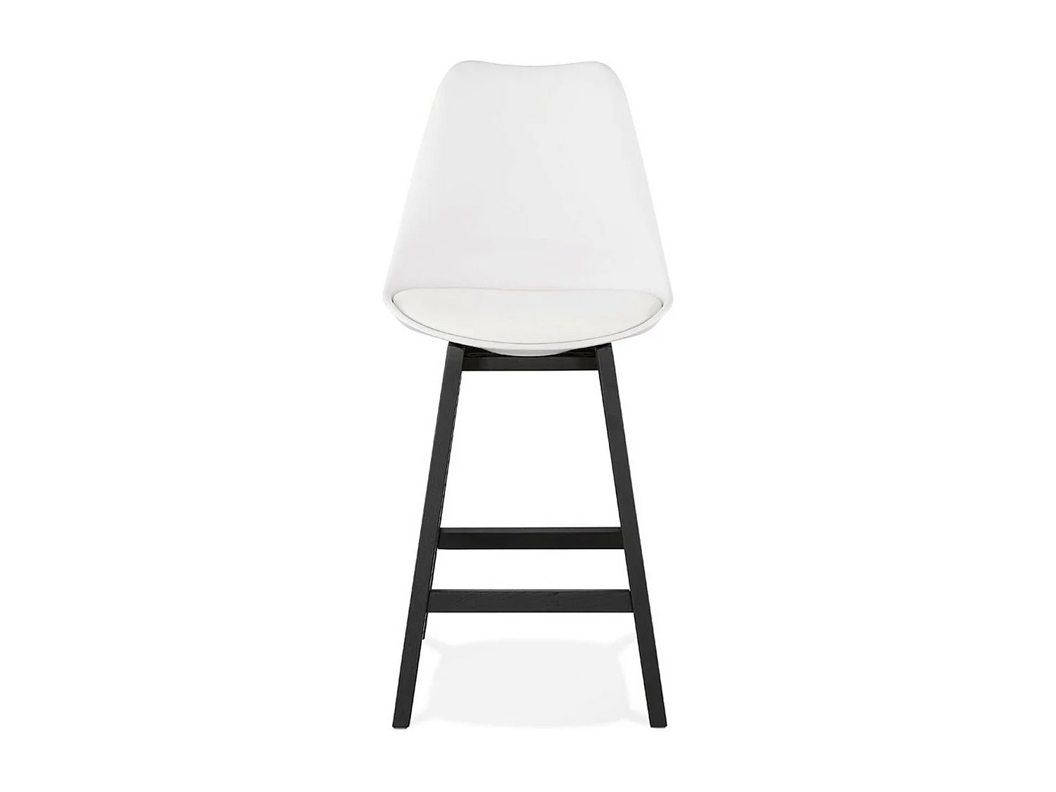 Tabouret de Bar Design "Cabelo" 102cm Blanc & Noir