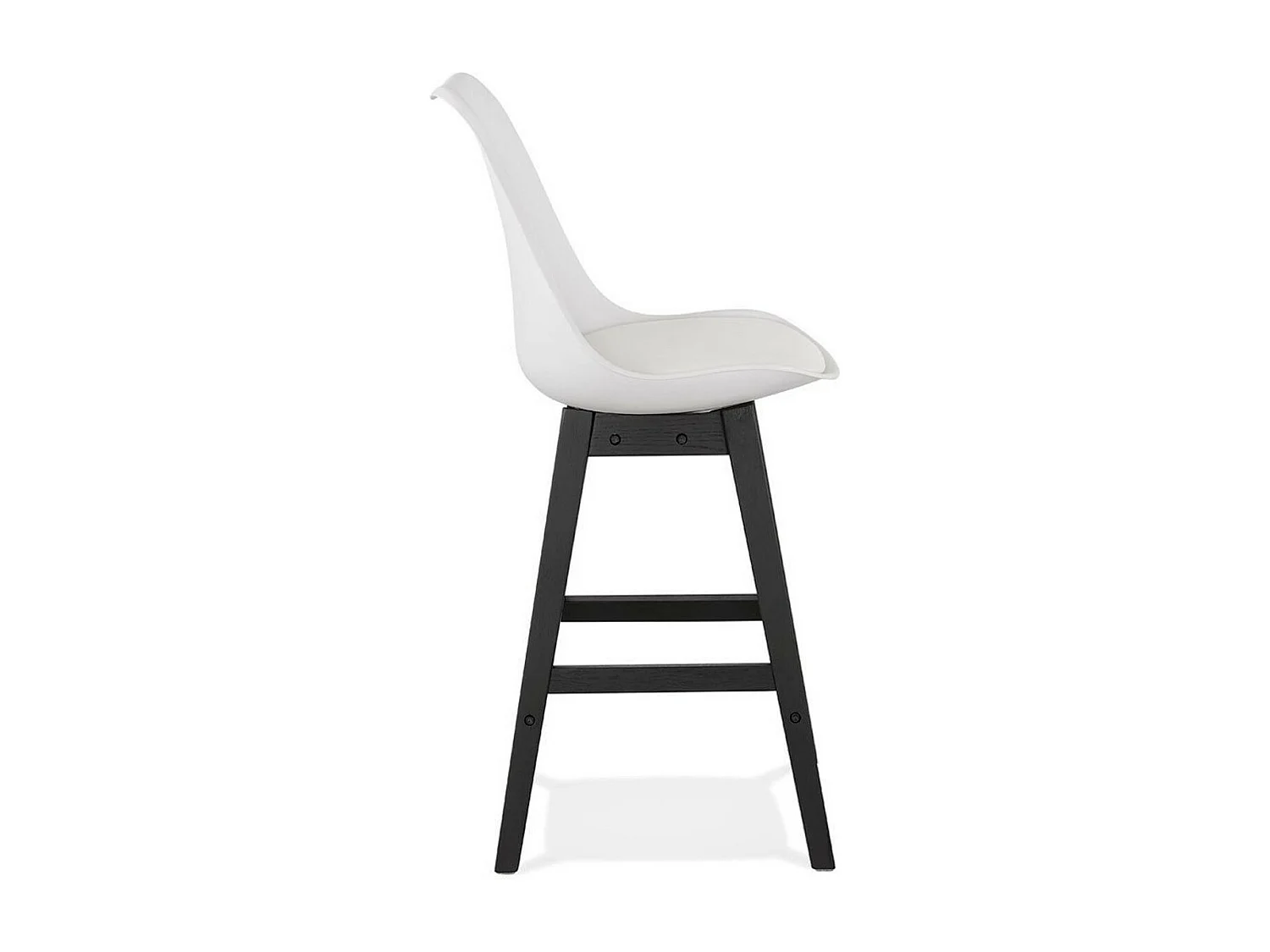 Tabouret de Bar Design "Cabelo" 102cm Blanc & Noir
