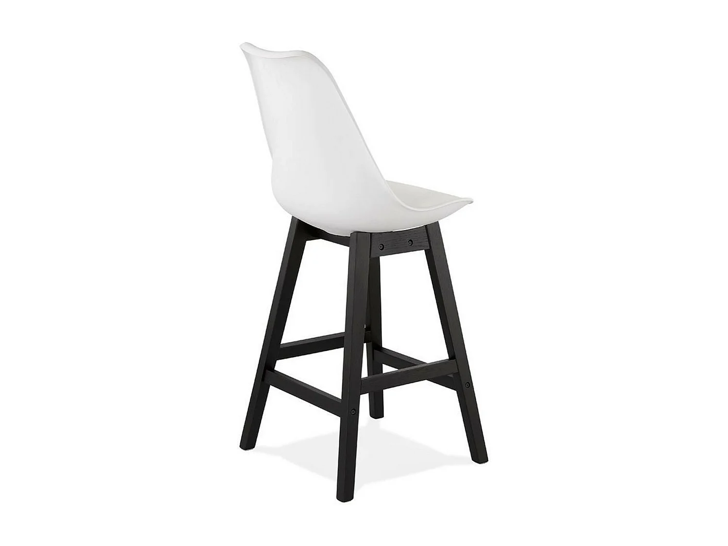Tabouret de Bar Design "Cabelo" 102cm Blanc & Noir