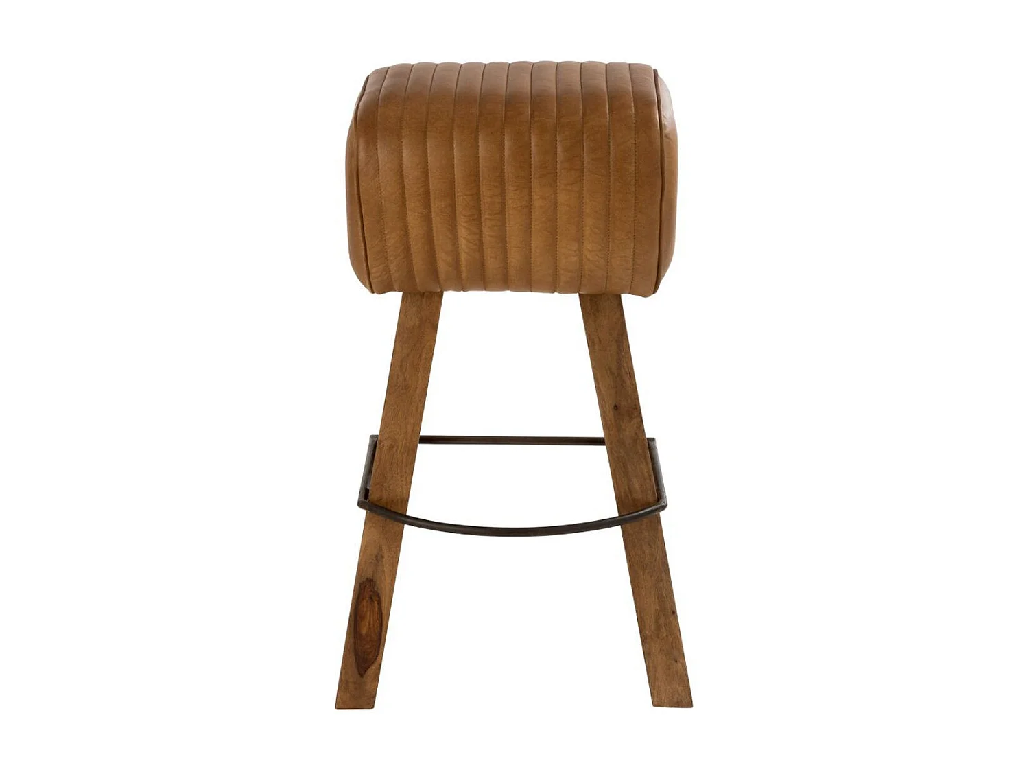 Xavier naturel camel lederen gymkruk zithoogte 75 cm