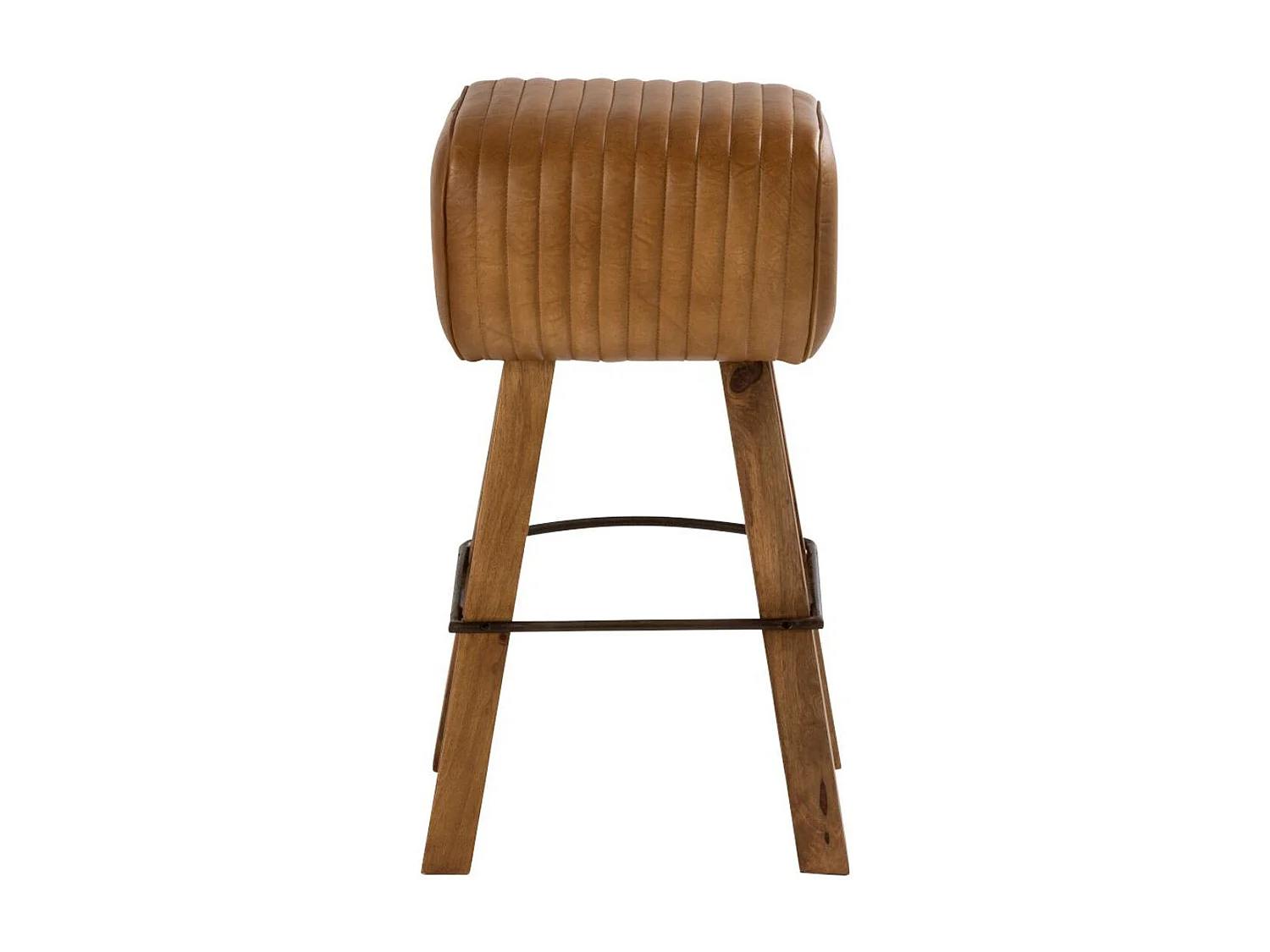 Xavier naturel camel lederen gymkruk zithoogte 75 cm