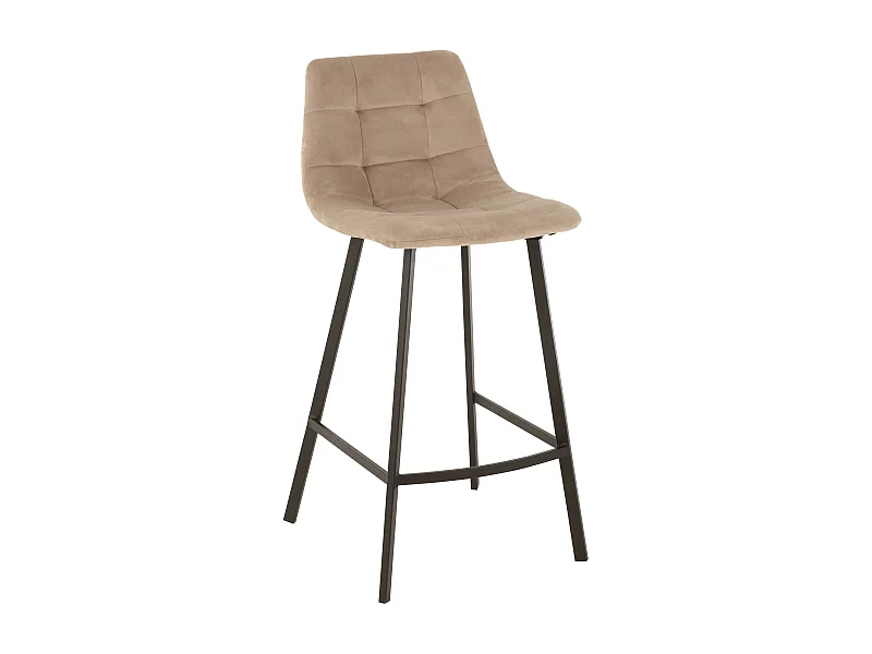 Silla de bar Olivia de metal beige Asiento 69 cm
