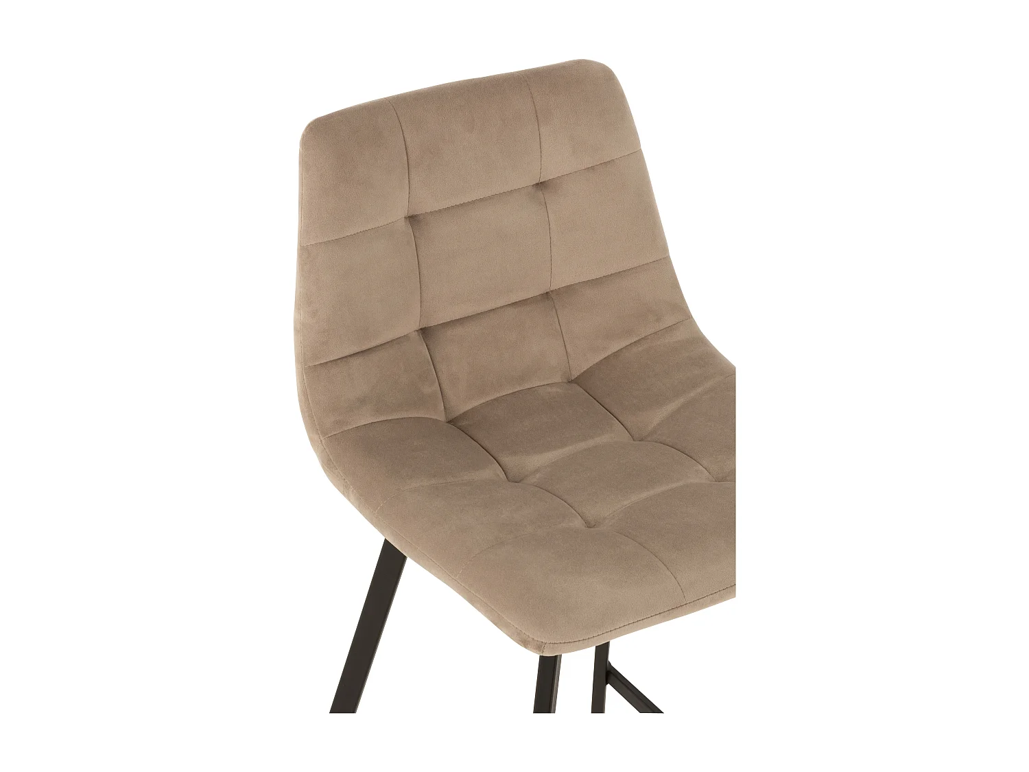 Silla de bar Olivia de metal beige Asiento 69 cm