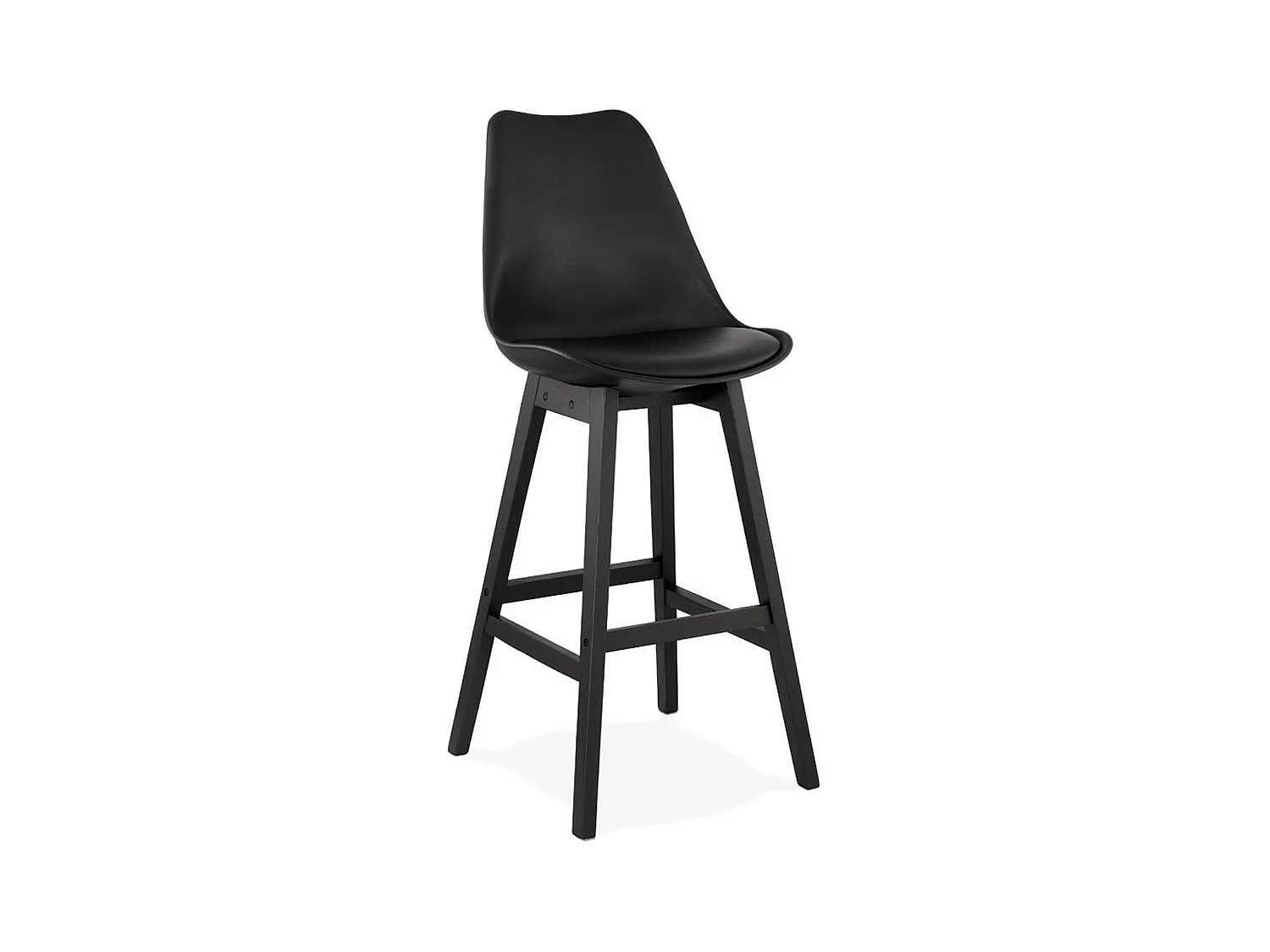 Tabouret de Bar Design "Cabelo" 112cm Noir