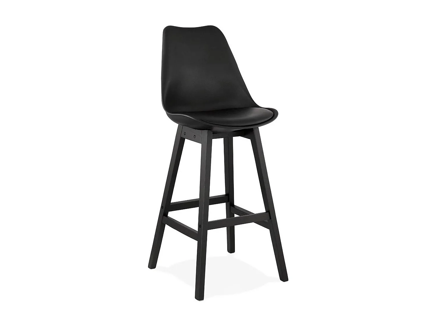 Tabouret de Bar Design "Cabelo" 112cm Noir