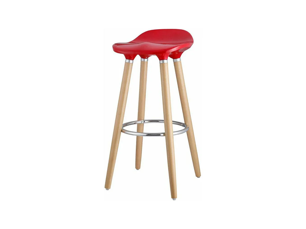 Lot de 2 Tabourets de Bar "Corela" 80cm Rouge