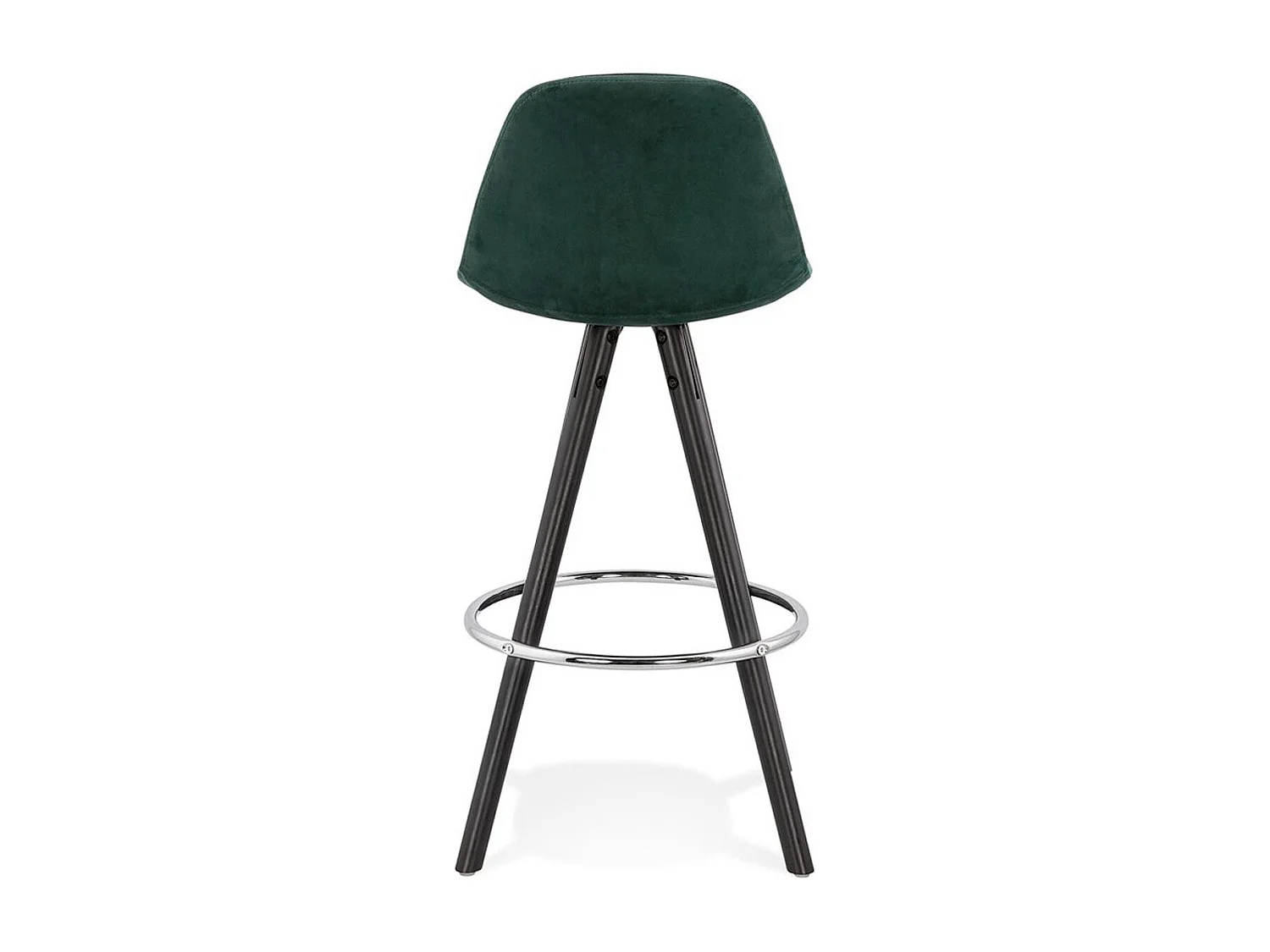 Tabouret de Bar Velours & Bois "Vinea" 87cm Vert