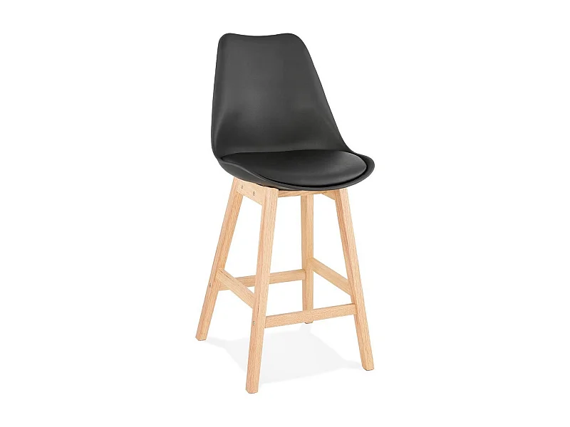 Tabouret de Bar Scandinave "Elise" 102cm Noir