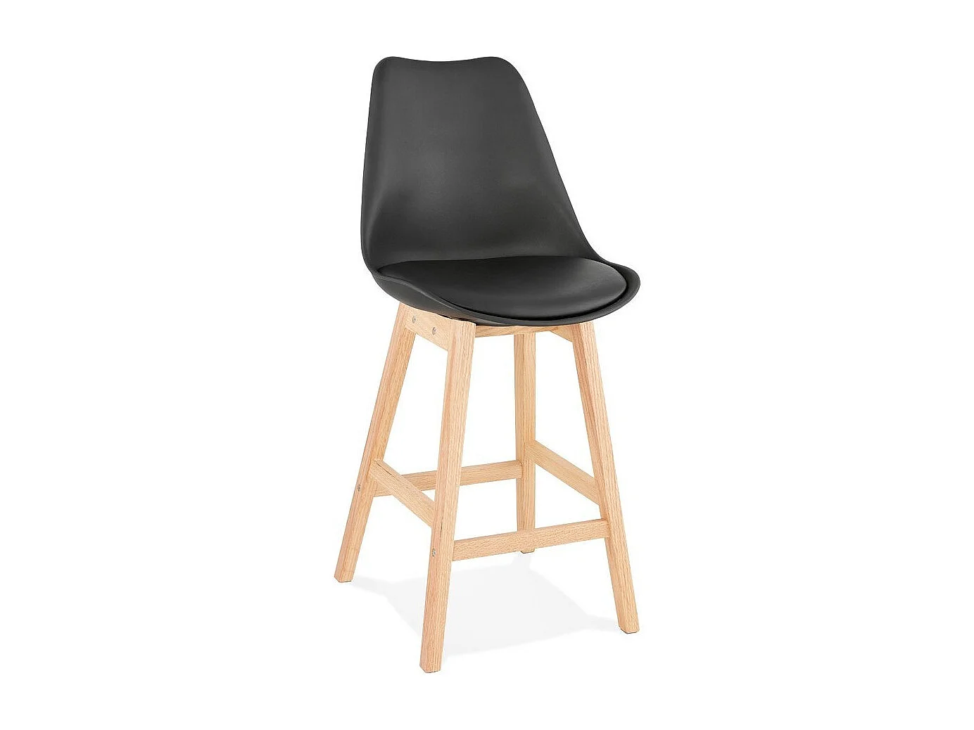 Tabouret de Bar Scandinave "Elise" 102cm Noir